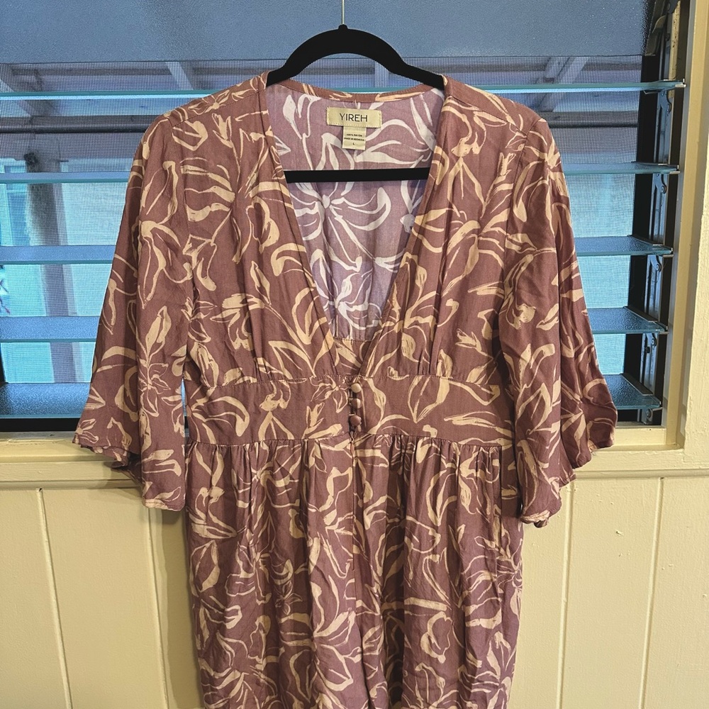 YIREH Purple Floral Romper